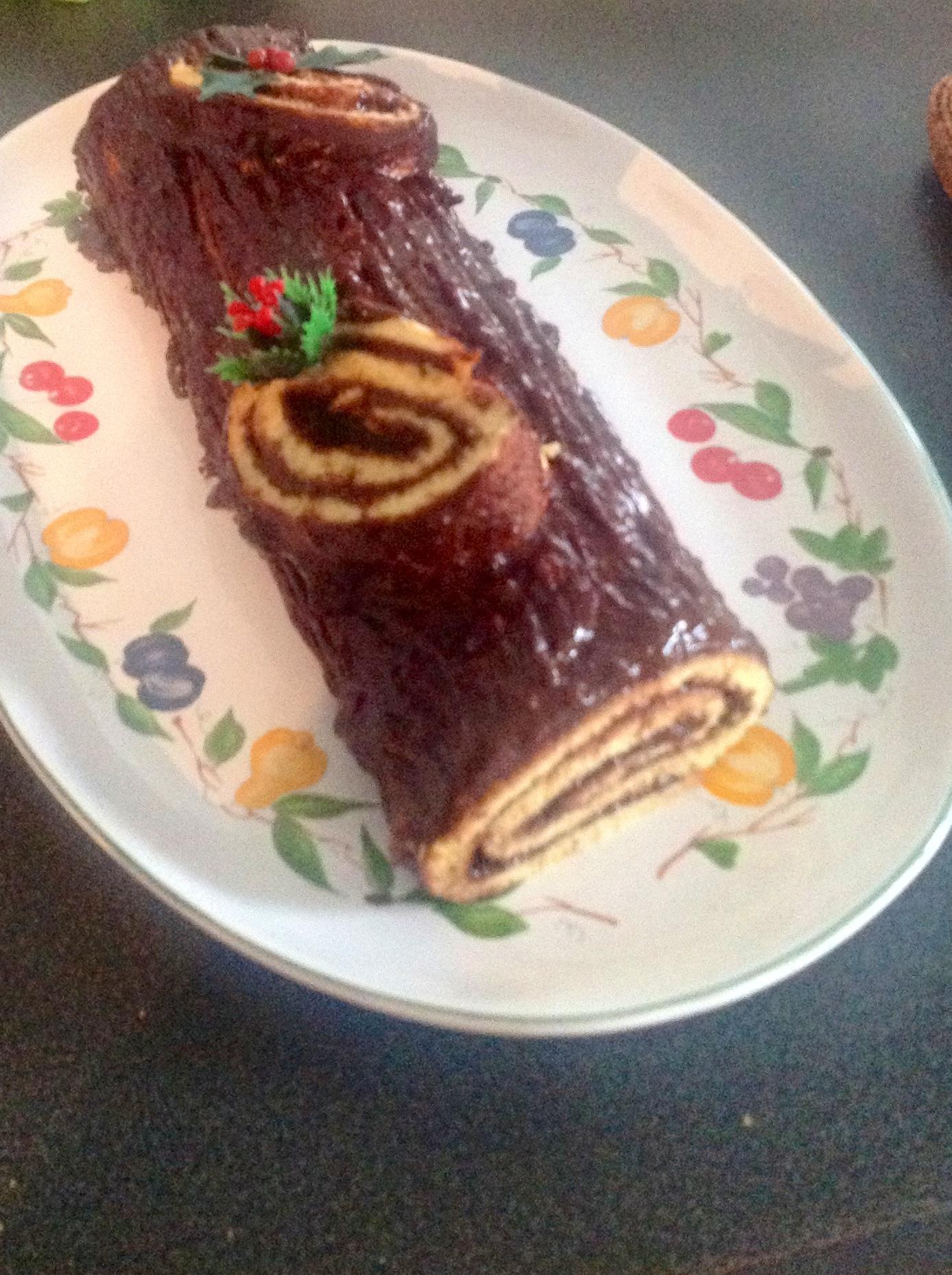 Bûche de Noël sans gluten et sans lactose