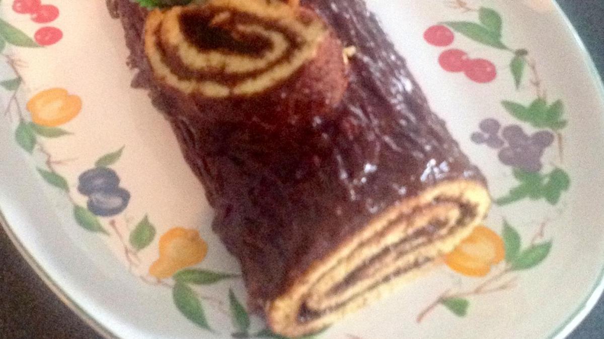 Bûche de Noël sans gluten et sans lactose